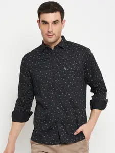 Cantabil Comfort Floral Printed Spread Collar Cotton Casual Shirt