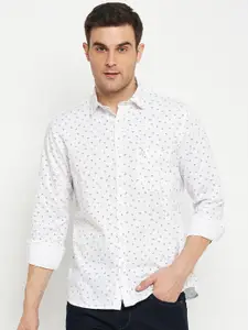Cantabil Comfort Floral Printed Spread Collar Cotton Casual Shirt