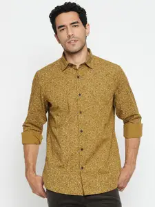 Cantabil Comfort Floral Printed Spread Collar Cotton Casual Shirt