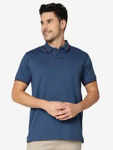 Greenfibre Slim Fit Polo Collar Pockets Detail Cotton T-shirt