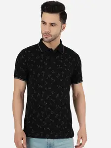 Greenfibre Floral Printed Polo Collar Cotton Slim Fit T-shirt