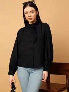 MINT STREET Comfort Schiffli Spread Collar Casual Shirt