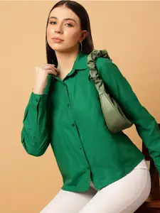 MINT STREET Comfort Spread Collar Pure Cotton Casual Shirt