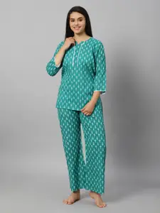 HotGown Women Printed Cotton Night Suit