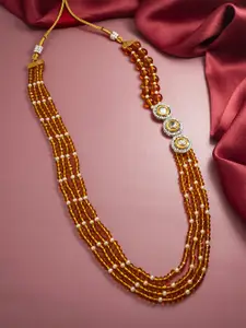 aadita Gold Plated Kundan Studded Necklace