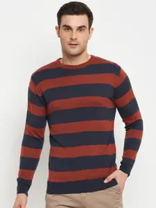 Cantabil Striped Round Neck Acrylic Pullover