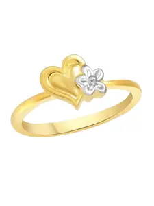 Vighnaharta Gold & Rhodium-Plated Adjustable Finger Ring