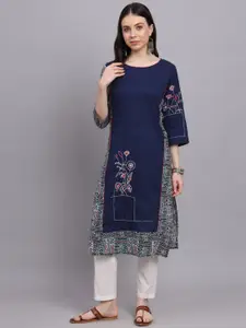 HERE&NOW Floral Printed Straight Kurta