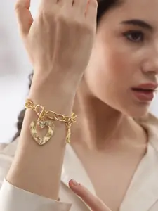 Rubans Voguish Gold-Plated Link Bracelet
