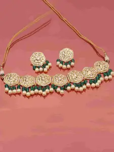Mirana Gold-Plated Choker Necklace & Earrings
