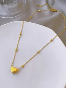 MYKI Gold-Plated Heart shaped Necklace