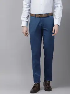 Van Heusen Men Textured Ultra Skinny Fit Formal Trousers