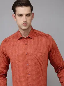 Van Heusen Pure Cotton Custom Fit Floral Printed Formal Shirt