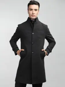 LURE URBAN Stand Collar Long Sleeve Single Breasted Overcoat