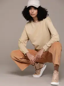 Roadster Women Solid Sweatshirt