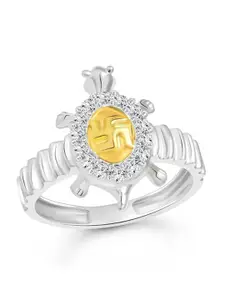 Vighnaharta Women Rhodium-Plated Cubic Zirconia-Studded Finger Ring