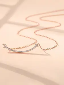 MYKI Stainless Steel Stone-Studded Necklace