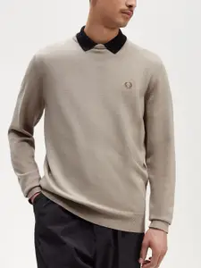 Fred Perry Round Neck Woollen & Cotton Pullover Sweater