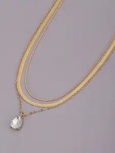 Carlton London Pack Of 3 Gold-Plated Necklace