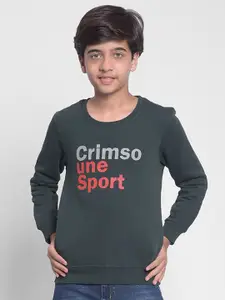 Crimsoune Club Boys Typography Printed Sweatshirt