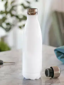 macmerise White Leak Proof Design Steel Water Bottle 500 ml