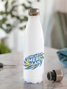 macmerise White Leak Proof Mumbai Indians Logo Design Stainless Steel Water Bottle 500 ml