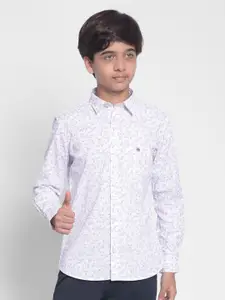 Crimsoune Club Boys Slim Fit Floral Printed Pure Cotton Casual Shirt