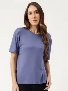 Marks & Spencer Relaxed Fit Drop-Shoulder Sleeves T-shirt