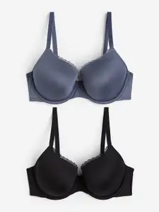 H&M 2-Pack Padded Underwired Microfibre Bras
