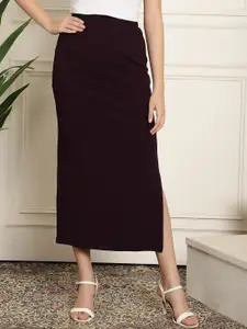 NEUDIS High Waisted Maxi Pencil Skirt With Side Slit