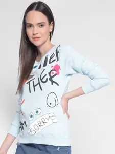 Crimsoune Club Typography Printed Sweatshirt