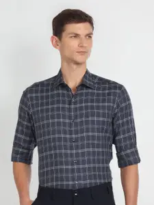 Arrow Checked Twill Weave Cotton Formal Shirt