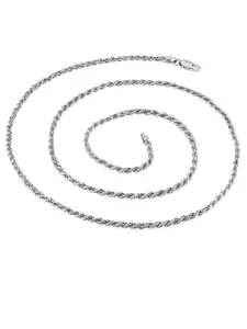 KRYSTALZ Stainless Steel Silver-Plated Necklace and Bracelet
