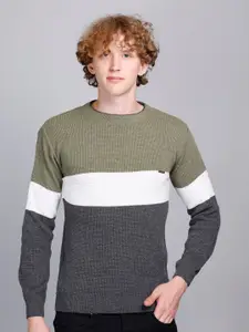 GODFREY Colourblocked Round Neck Pullover