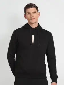 Arrow Sport Typography Printed Hooded Cotton Pullover Sweatshirt