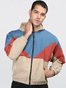 CHKOKKO Colourblocked Windcheater Sporty Jacket