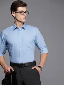 Raymond Pure Cotton Self Design Slim Fit Textured Formal Shirt