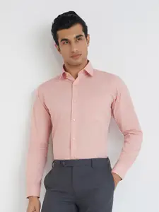 Raymond Pure Cotton Self Design Textured Slim Fit Formal Shirt