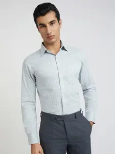 Raymond Pure Cotton Slim Fit Checked Formal Shirt