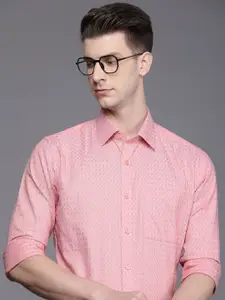 Raymond Textured Slim Fit Pure Cotton Formal Shirt