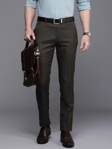 Raymond Men Checked Slim Fit Formal Trousers