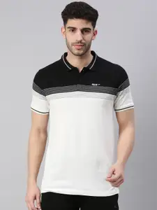 Proline Colourblocked Polo Collar Cotton Casual T-shirt