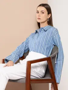 INVICTUS Striped Pure Cotton Casual Shirt