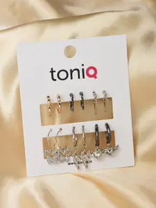 ToniQ Multicoloured Contemporary Studs Earrings