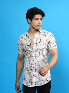 INDIAN THREADS India Slim Fit Floral Printed Cotton Casual Shirt