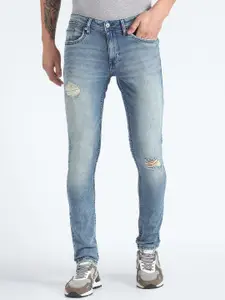 Flying Machine Men Skinny Fit Low-Rise Heavy Fade Cotton Stretchable Jeans