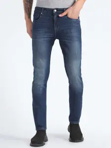 Flying Machine Men Mid Rise Tapered Fit Clean Look Heavy Fade Stretchable Jeans