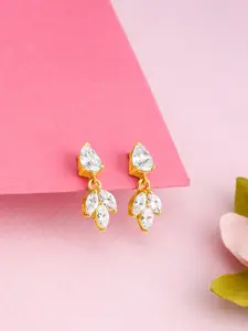 GIVA Gold-Plated 925 Sterling Silver Contemporary Drop Earrings