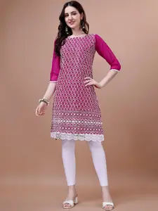 PMD Fashion Floral Embroidered Kurta