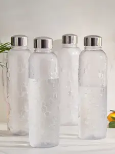 Home Centre Corsica 4 Pcs Transparent Fridge Water Bottles 950 ML